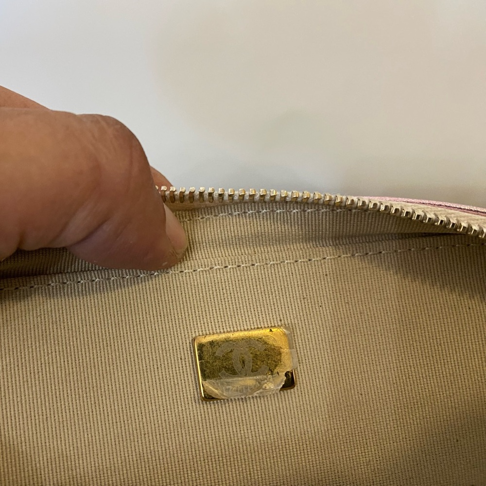 CHANEL ROSE GOLD METALLIC LAMBSKIN MINI SQUARE WITH GOLD HARDWARE Handbag - Picture 14 of 16